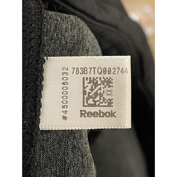 Reebok Leggings Womens Medium Black Gray Colorblock Athletic Workout Leggings - Picture 8 of 9